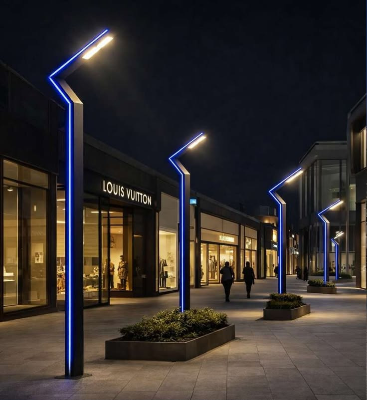 چراغ محوطه حیاط ویلایی پارکی مدل دنیز با لاین نوری