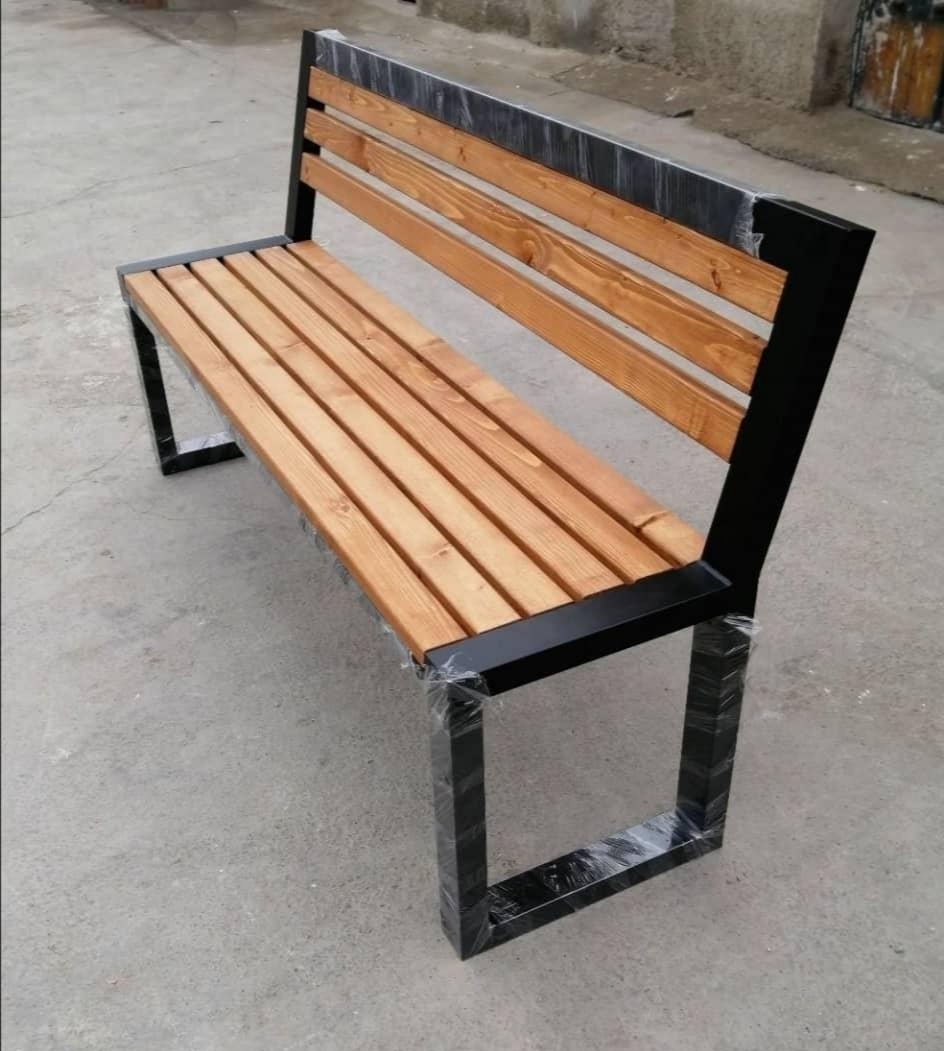 نیمکت پارکی باغی ویلایی محوطه فلزی چوبی ضدآب